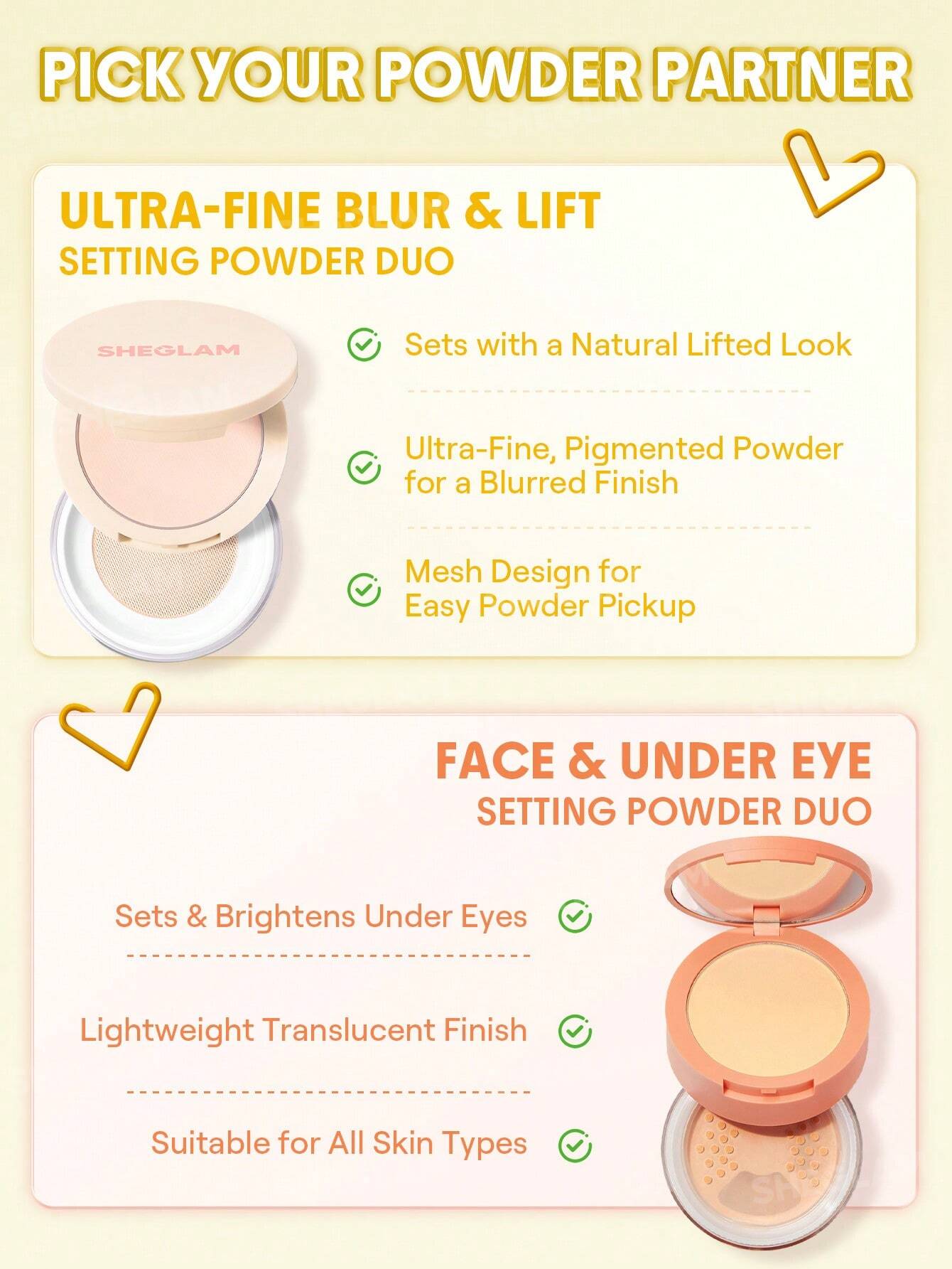 Insta-Ready Ultra-Fine Difuminador & Lifting Polvo Fijador Dos en Uno-Banana - Imagen 2